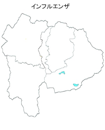 インフルエンザ流行マップ警報注意報なし