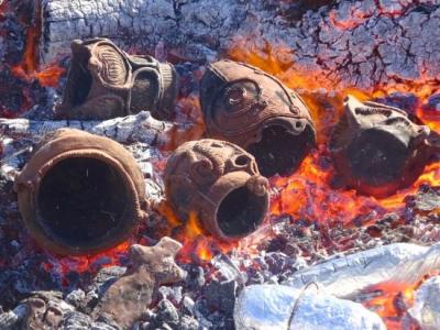 画像：焼成の様子