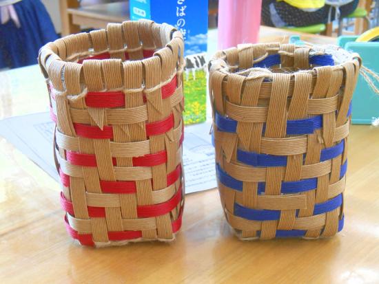 画像：縄文のかごの制作例