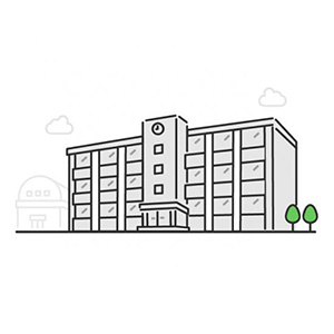 学校の校舎のイラスト