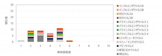 急性呼吸器感染症病原体検出状況06w