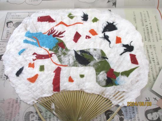 画像：うちわの制作例