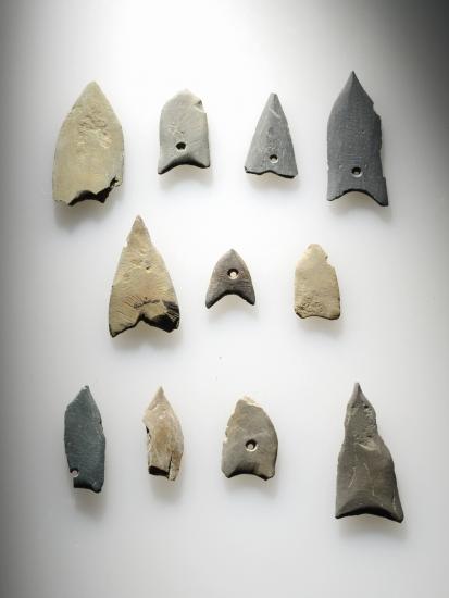 画像：金の尾遺跡出土・磨製石鏃