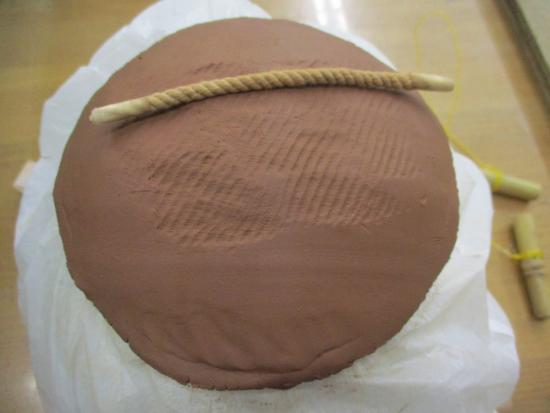 画像：縄文の文様を付ける