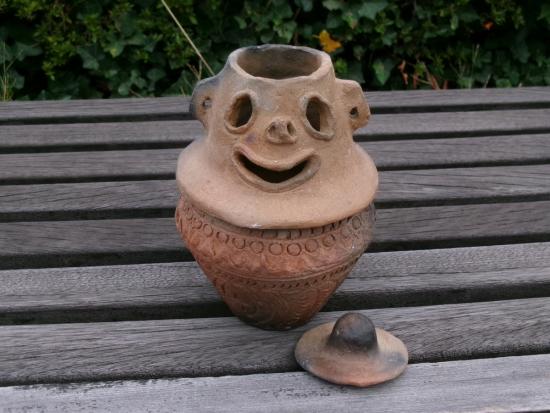 画像：顔面装飾土器の制作例