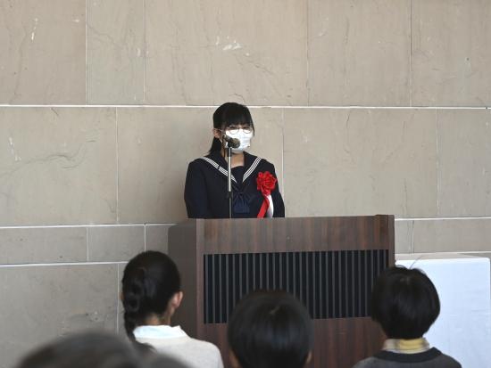 画像：受賞者あいさつの様子