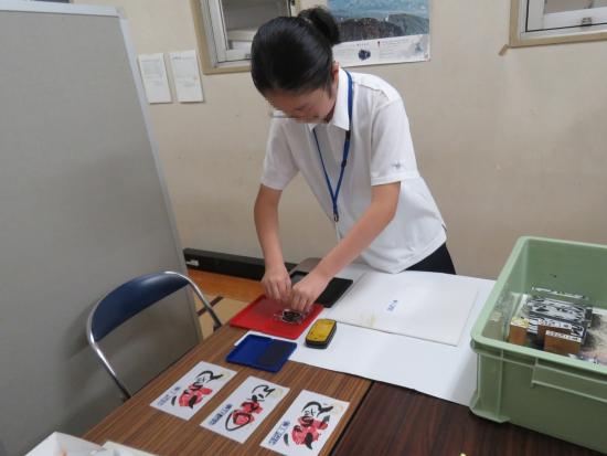 画像：御朱印帳の押印