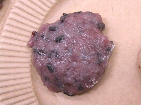 画像：黒米入りのおもち