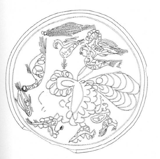 画像：外中代遺跡出土・暗文絵画土器