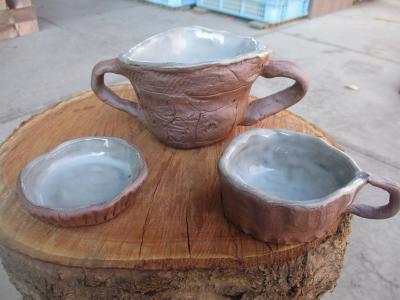 画像：縄文風陶器の製作例